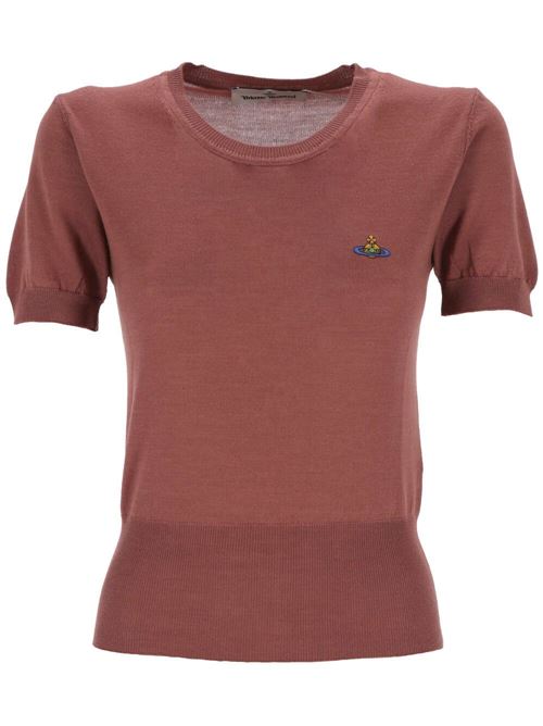 Dark pink merino wool-silk top Vivienne Westwood | 1803002QY001AH409